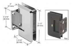 Heavy Duty Pinnacle Short Back Plate Wall Mount Shower Hinge