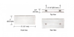 Square 180 Degree Glass-to-Glass Fixed Panel Clamp